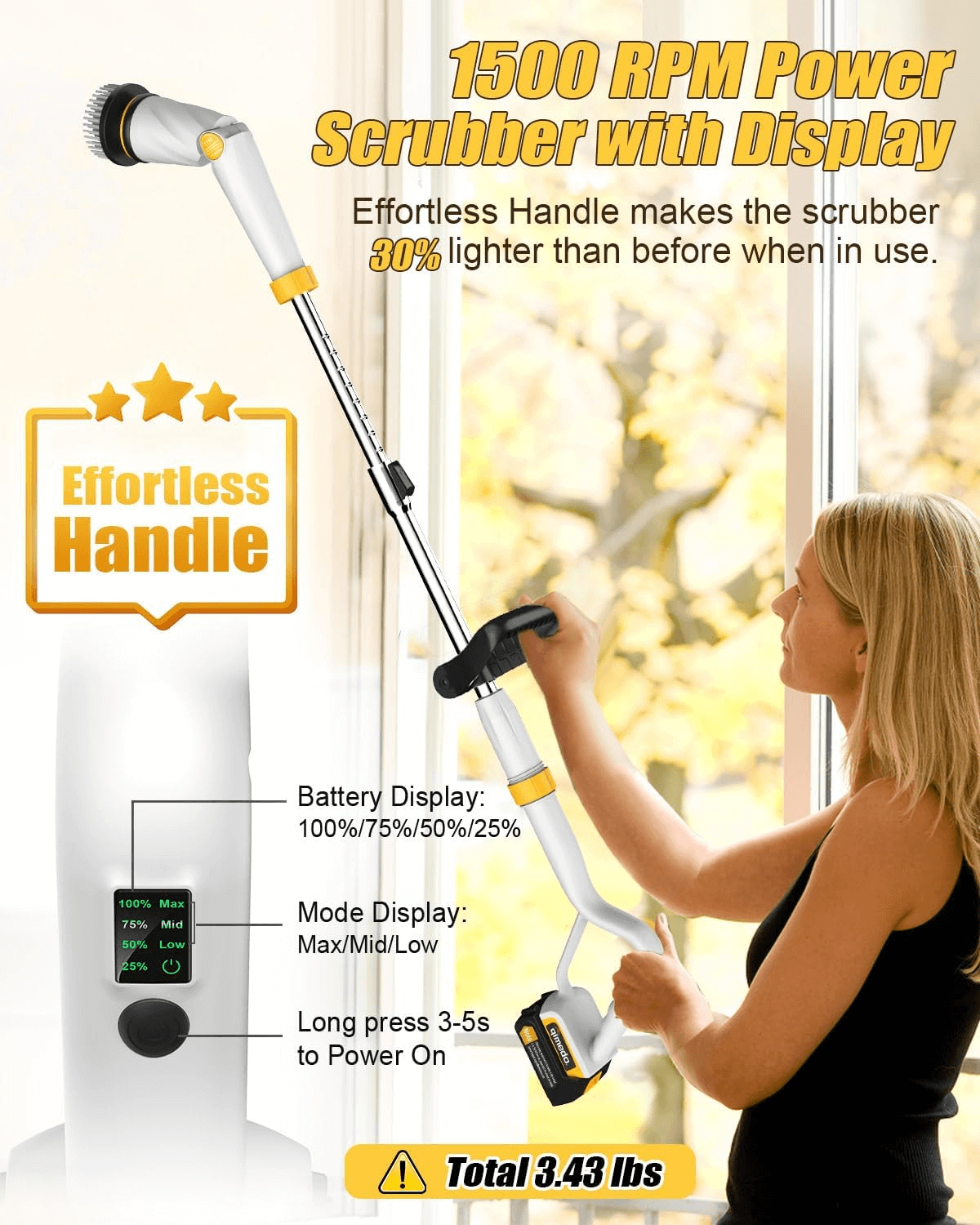 Adjustable Cleaning Handle with Ergonomic Grip - Image 7